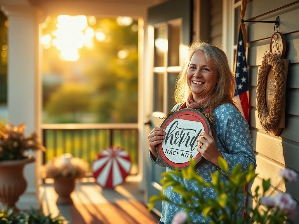How 3 Rustic Patriotic Signs Turn a Plain Porch Into a Festive 4th of July Welcome in Minutes