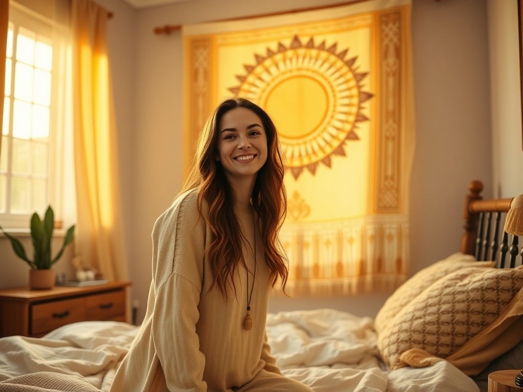 How a $12.99 Boho Sun Tapestry Can Make a Tiny Bedroom Look Styled on Purpose in Minutes