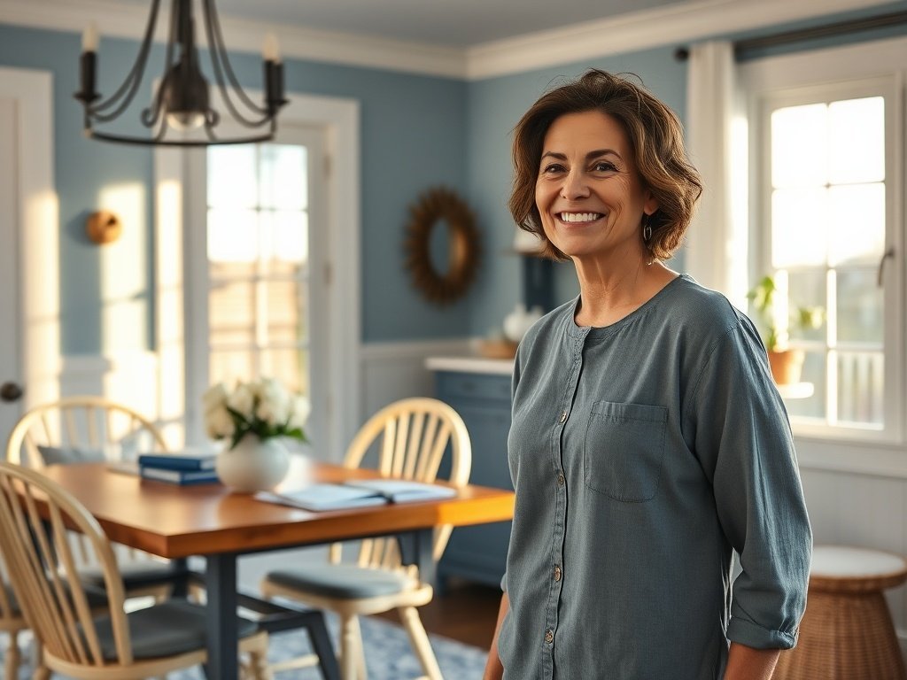 How a 55″ Slate Blue Buffet Cabinet Can Fix a Cluttered Dining Room in One Afternoon