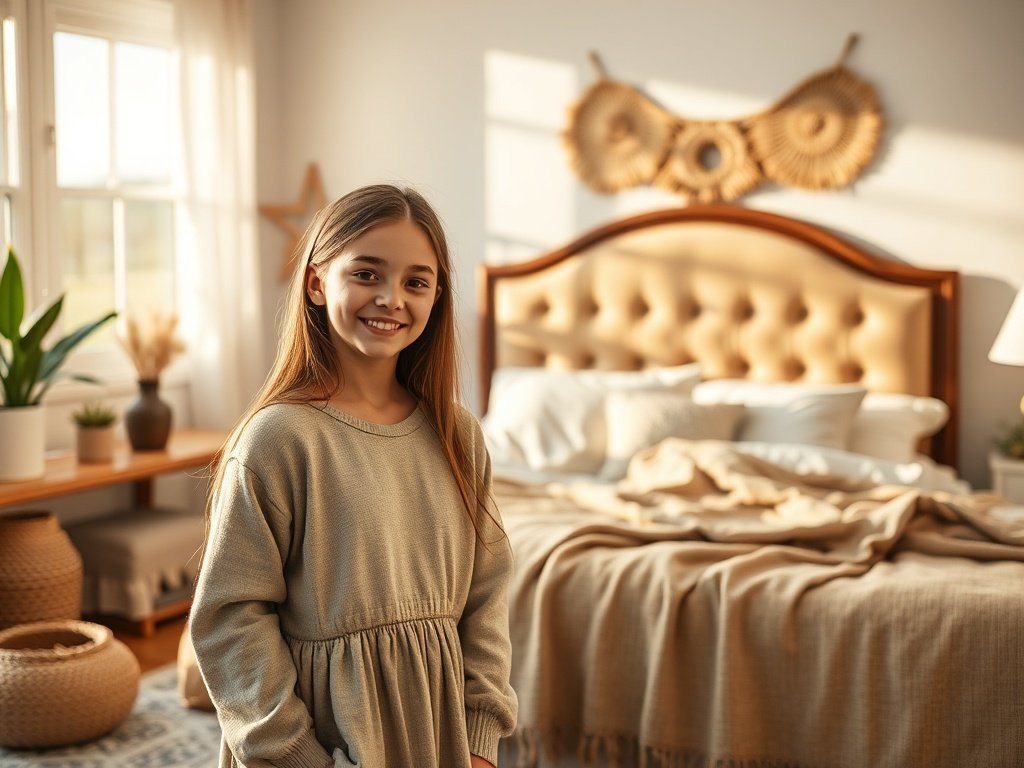 How one $155.99 headboard can turn a plain teen bedroom into a warm boho retreat in a single update