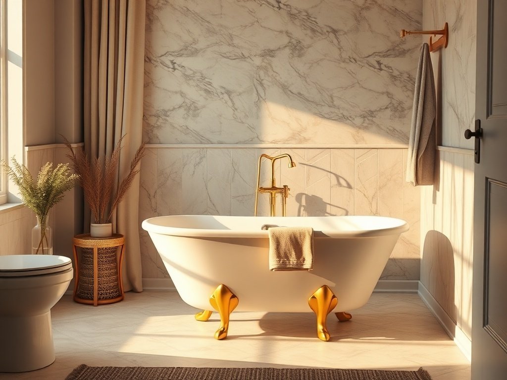 Turn a 1.2m bathroom tub into a boutique-hotel centerpiece — the small-space layout trick that makes a compact bath feel luxurious
