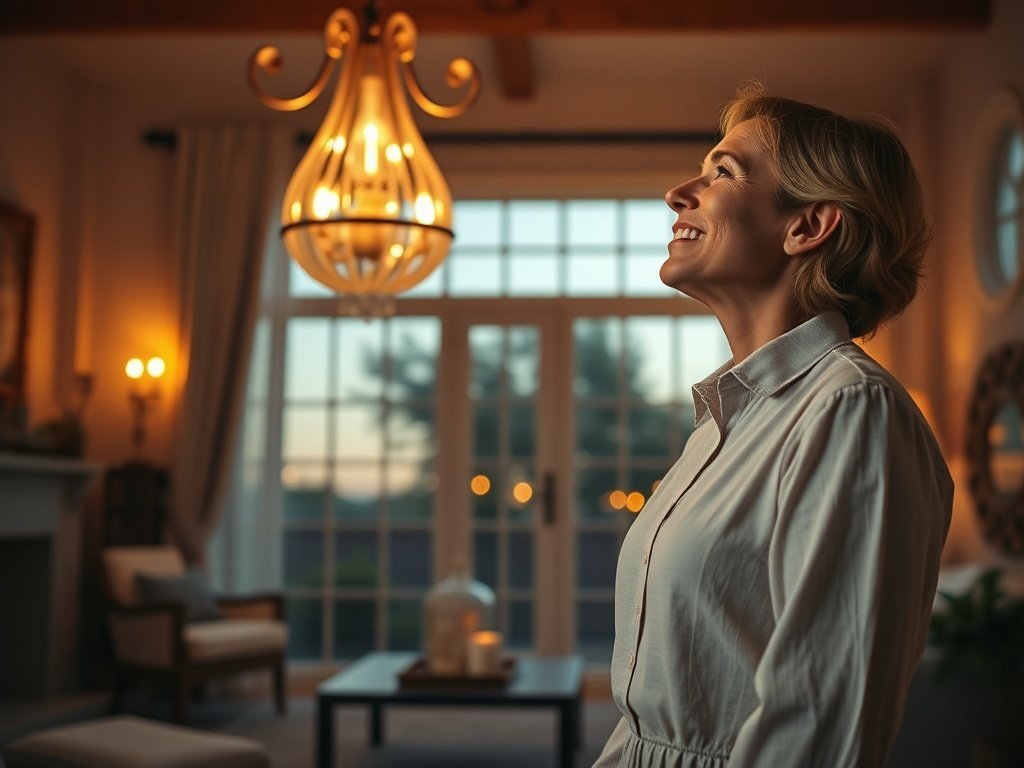How a hand-blown glass chandelier can make a plain room look designer-finished in 1 afternoon