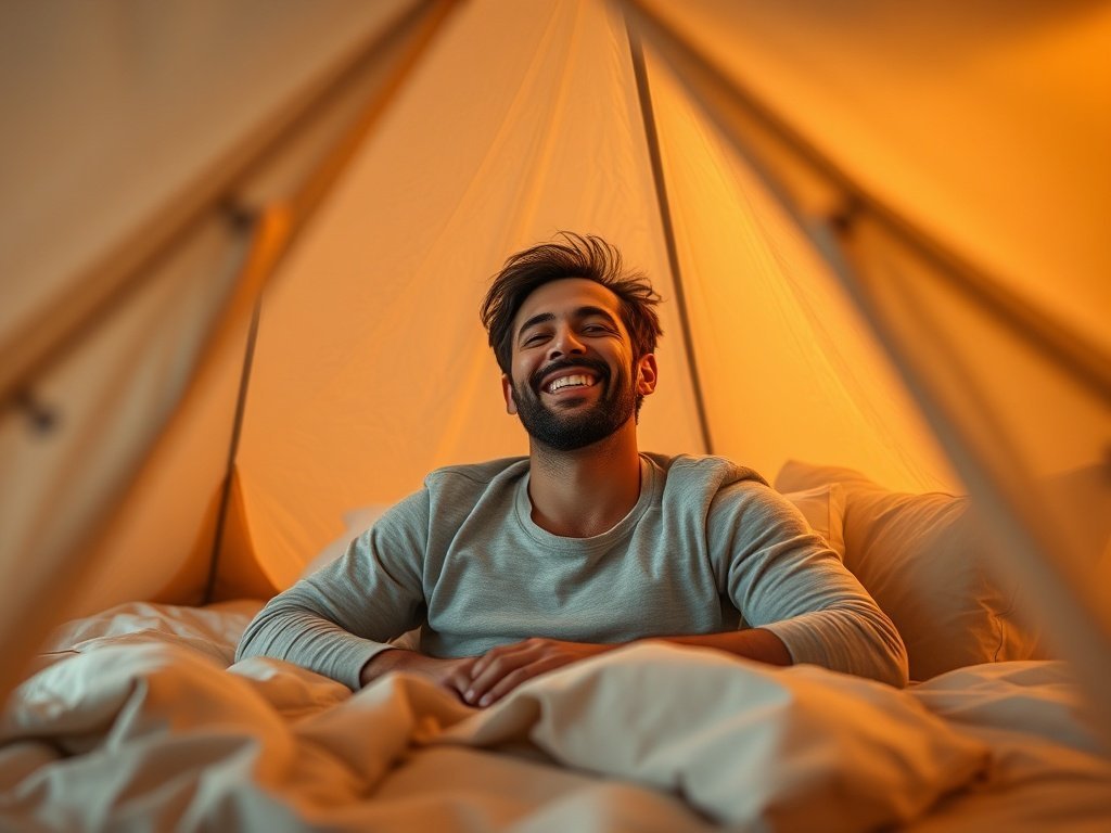 Turn a king bed into a private glamping retreat with one affordable sleep-space upgrade