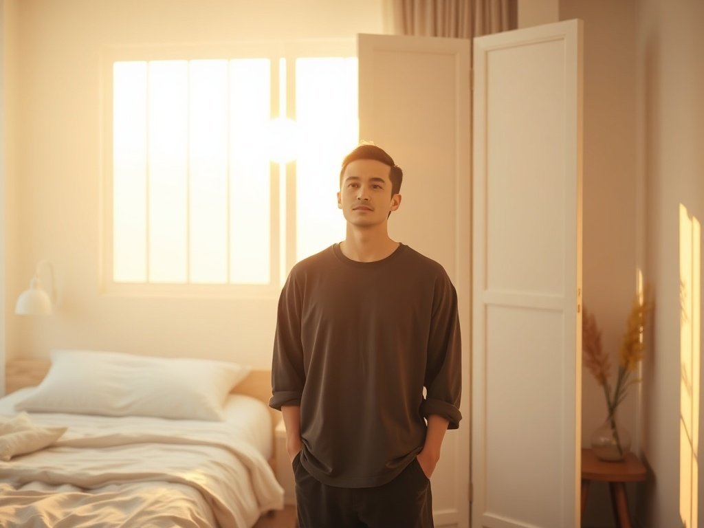 Turn one messy room into a calm Zen zone in minutes with a 4-panel folding divider