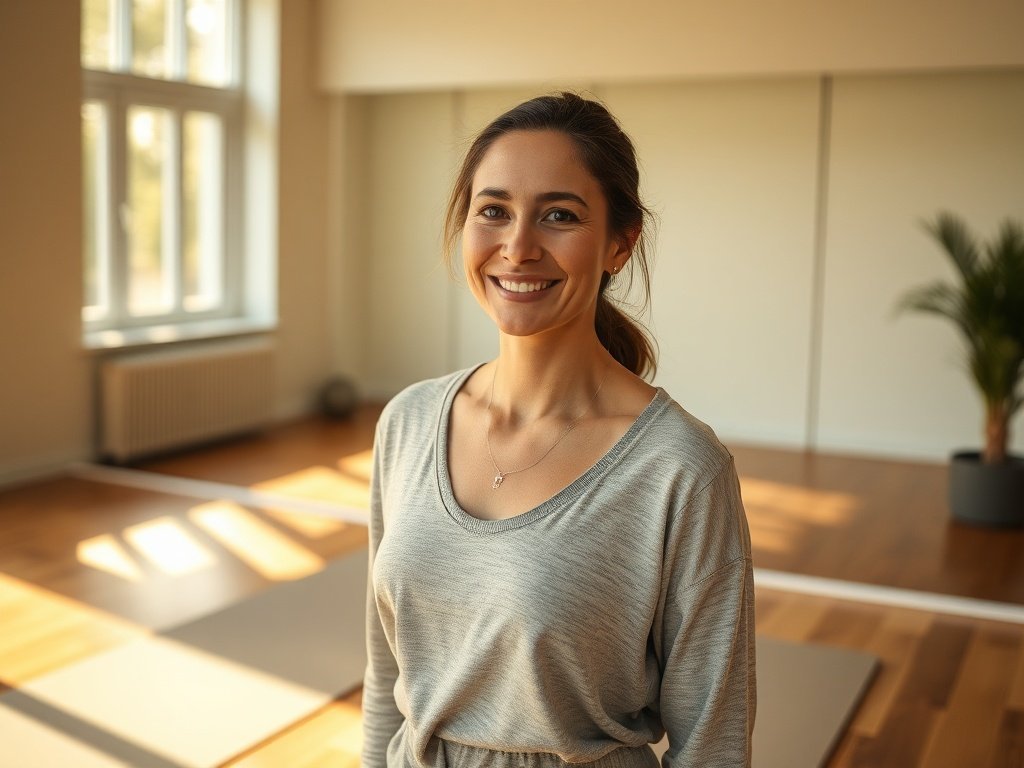 Turn a small Japandi yoga studio into a brighter, deeper-looking retreat with one 48×30 mirror set