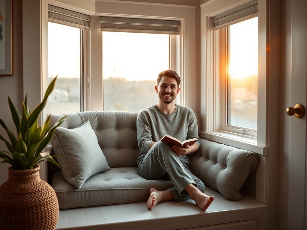 Tiny House Window Seat Cushion Ideas: How a 4-Inch Custom Tufted Bench Cushion Makes a Corner Feel Built-In