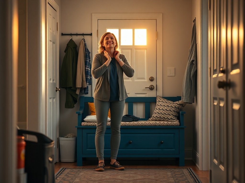 How a 42.6-Inch Storage Bench Can Turn a Narrow Entryway Into 3-in-1 Daily Order