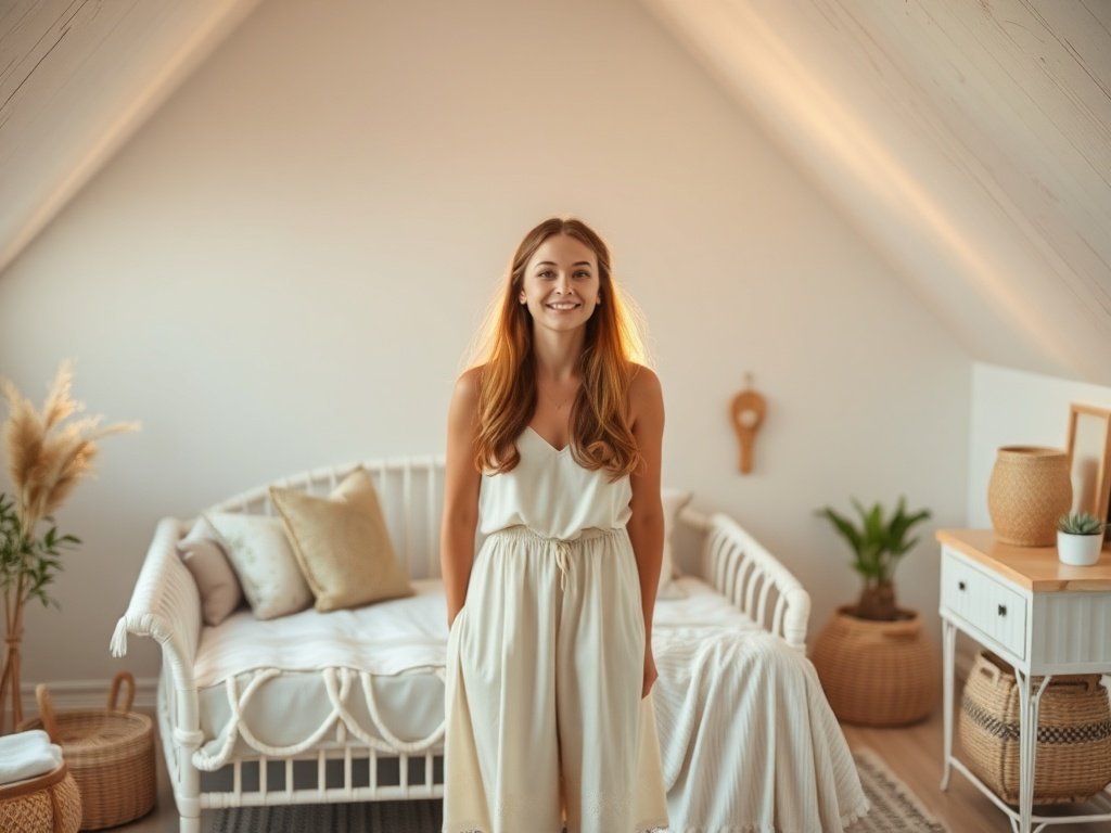 How a $159.99 twin daybed turns a tiny loft into a boho guest room with hidden storage
