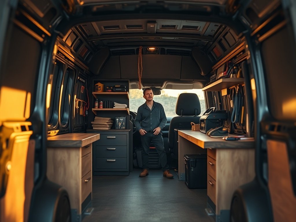 How a 48-inch powered workbench can turn a cramped van build into a cleaner, faster workspace