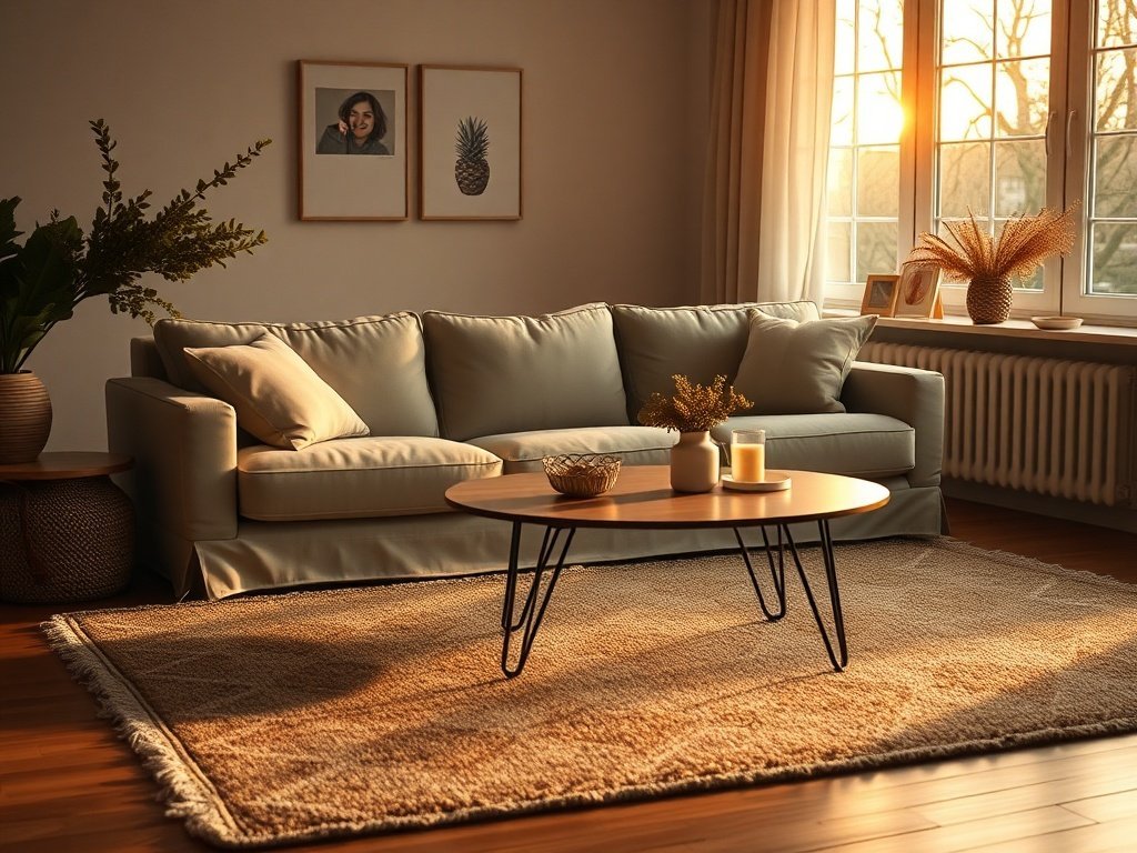 From cold blank floor to cozy Scandinavian-boho anchor: how one 8×10 rug can finish a room in minutes