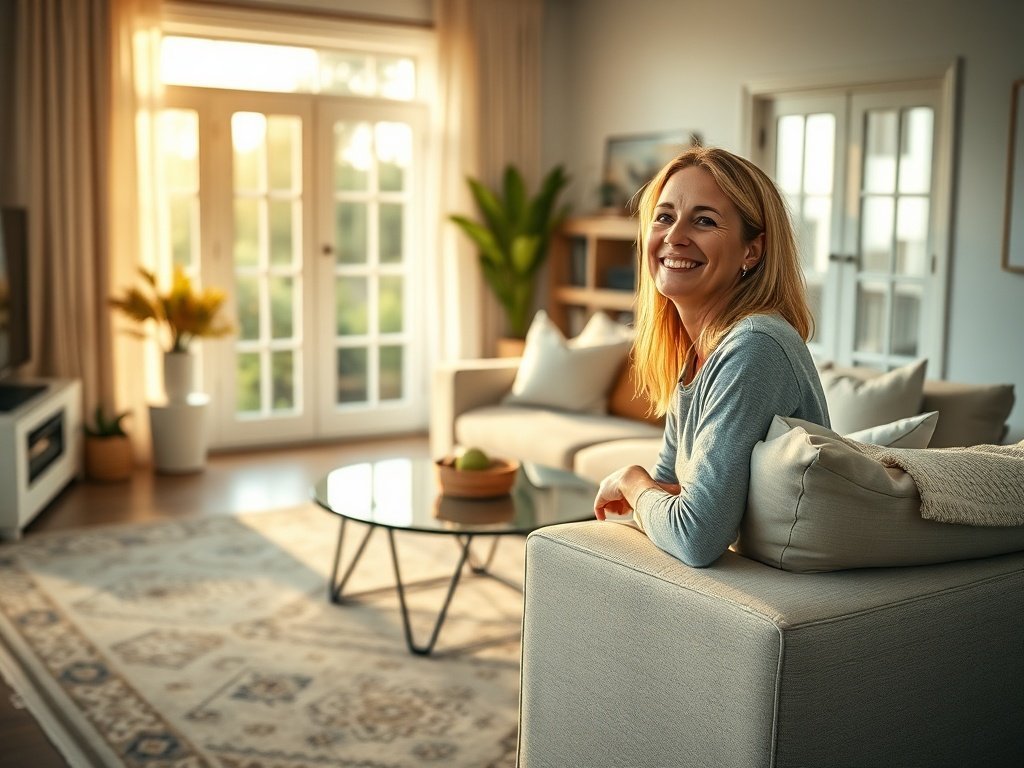 How to make a beige boho living room feel finished in 1 afternoon—with one washable 8×10 rug
