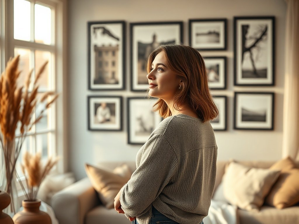 How a 14-pack of black frames can turn one blank wall into a cottagecore gallery in an afternoon