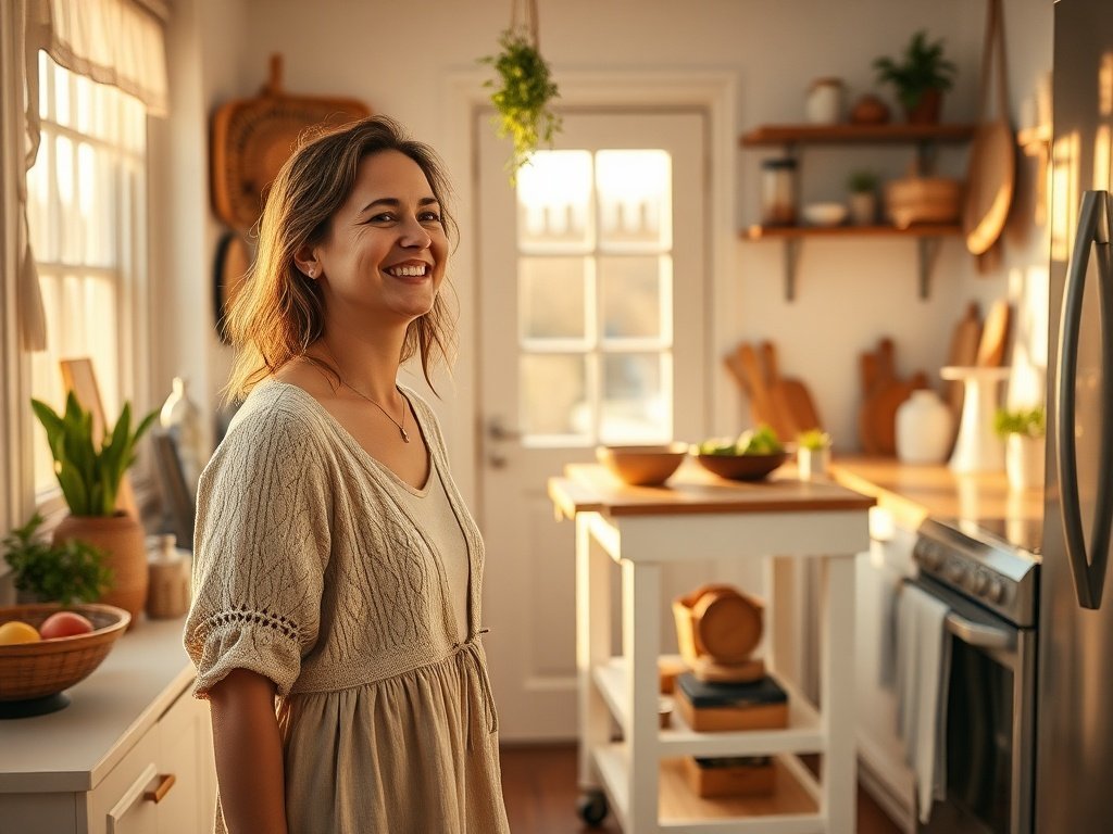 How one $137.69 rolling island adds prep space, storage, and style to a tiny kitchen