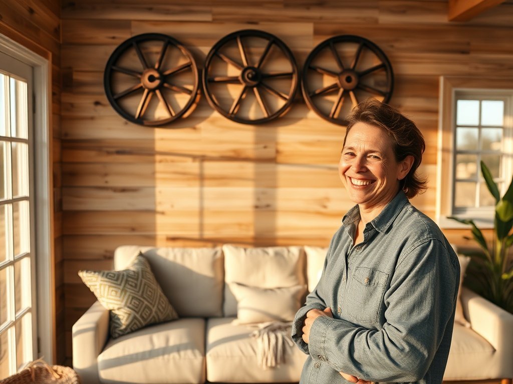 Turn a blank tiny-house wall into a surf-shack focal point in under an hour
