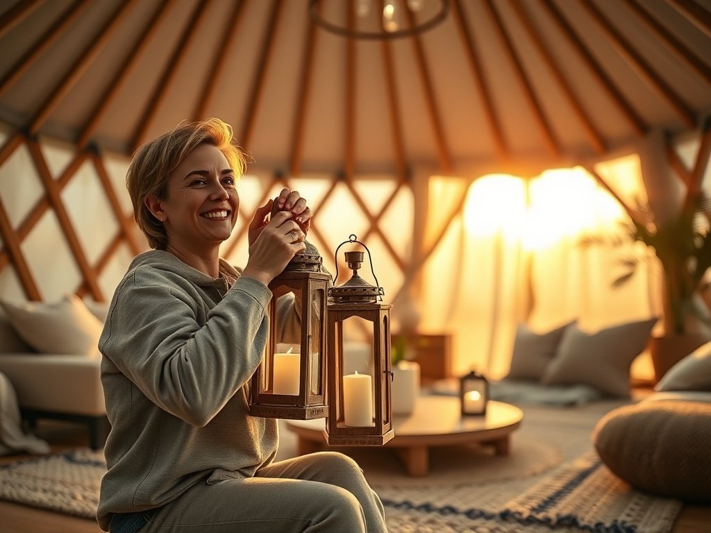 Turn a plain room into a warm rustic retreat in minutes with one farmhouse lantern set