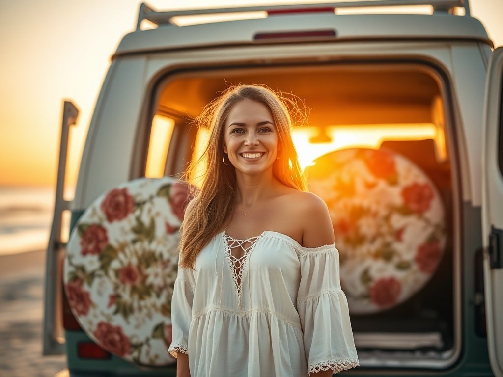 Turn a plain spare tire into a boho-coastal style statement in 5 minutes—without sacrificing weather protection