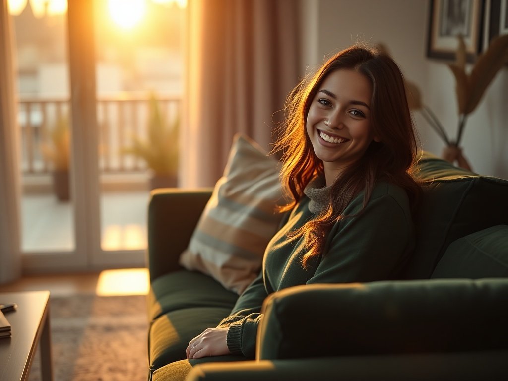 How a 66.9-inch green velvet loveseat can make a small living room feel finished in one move