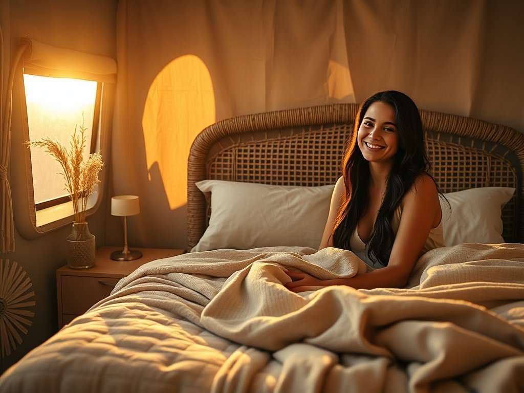 How a boho queen bed frame can make a cramped van bedroom feel finished in 1 weekend—without a box spring