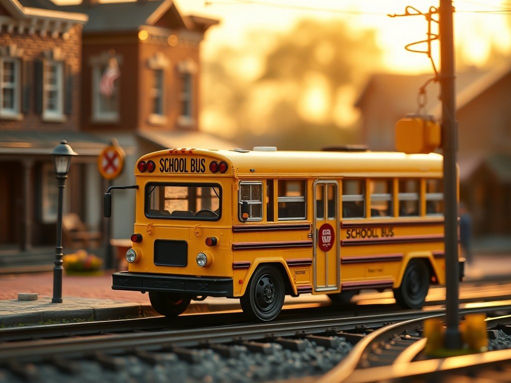 How a $20.49 Yellow School Bus Adds Instant Neighborhood Realism to Your Model Railroad in Minutes