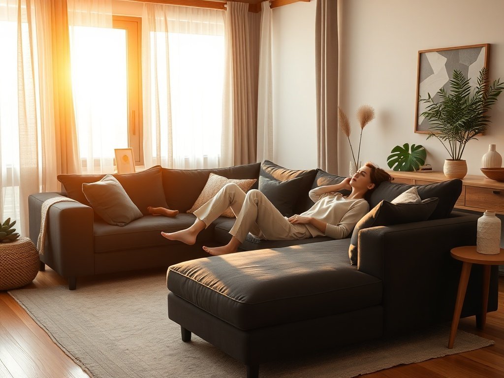 How a no-assembly boneless L-shape sectional can make a tight Japandi living room feel calm, grounded, and finished