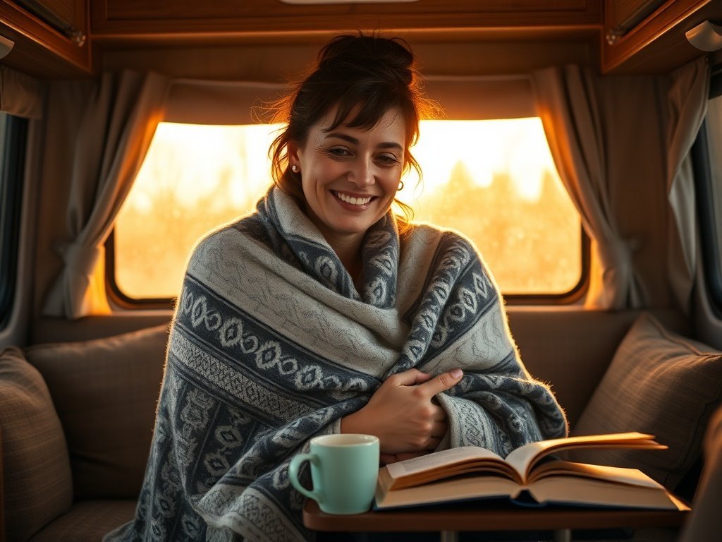 How a $39.99 merino wool camp blanket can make an RV feel 10x cozier this fall