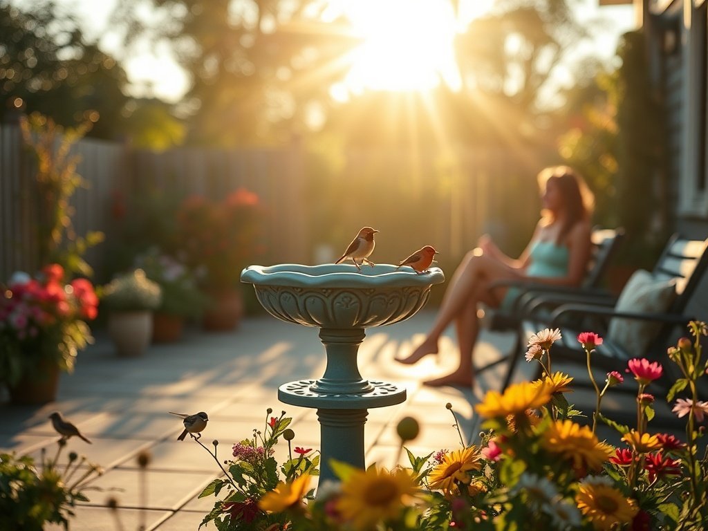From Empty Patio to Bird-Filled Focal Point: How a 20-Inch Antique Blue Bird Bath Changes Your Garden in One Afternoon