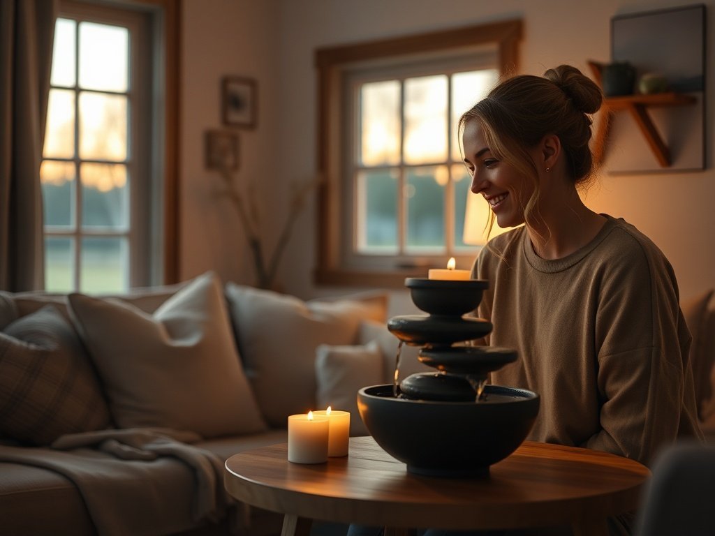 Turn a 11-inch tabletop fountain into a calmer tiny-home corner in minutes