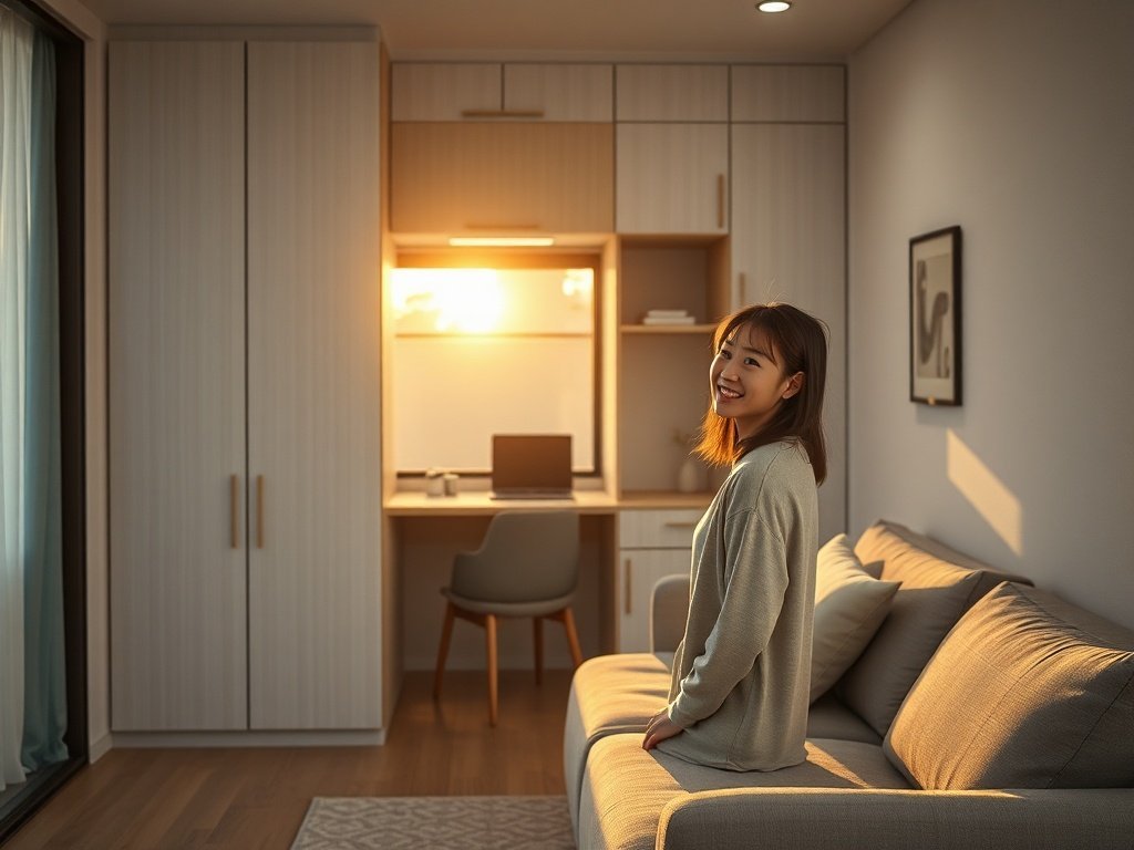 How to Turn a 1-Room Japanese Apartment Into 4 Functions With One Murphy Bed Wall