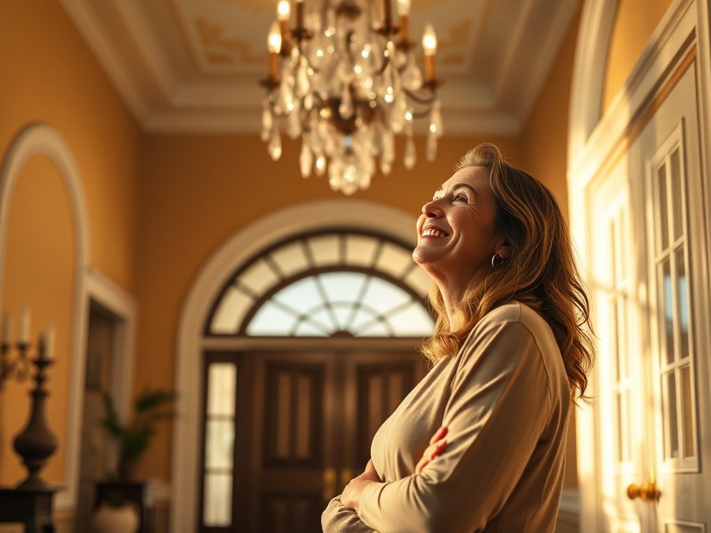 How a 28″ x 48″ French Empire Crystal Chandelier Can Make a Traditional Home Feel Finished in One Upgrade