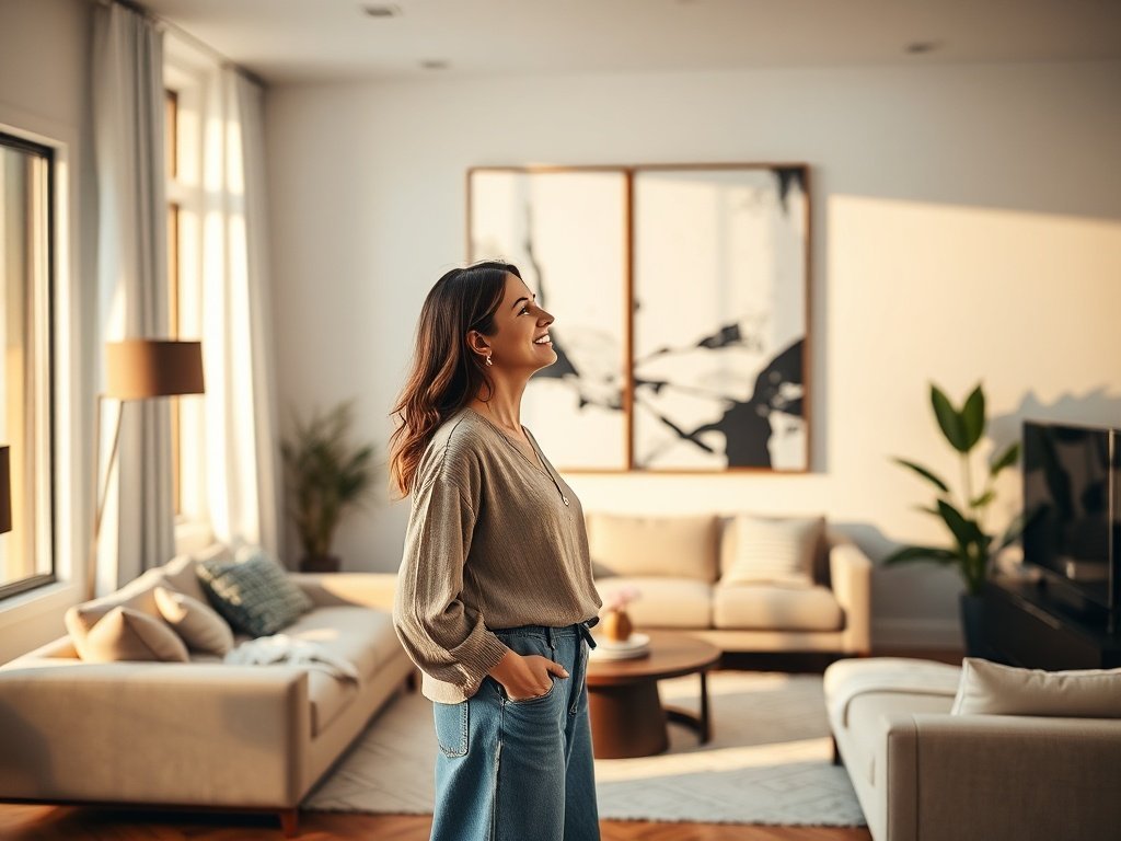 How a 3-panel neutral abstract art set can make a blank wall look finished, calmer, and more expensive in one afternoon