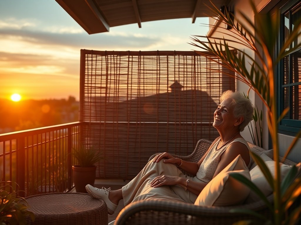 How a 4x16FT bamboo reed screen can add privacy and a resort-style look to a patio, balcony, or garden in one afternoon