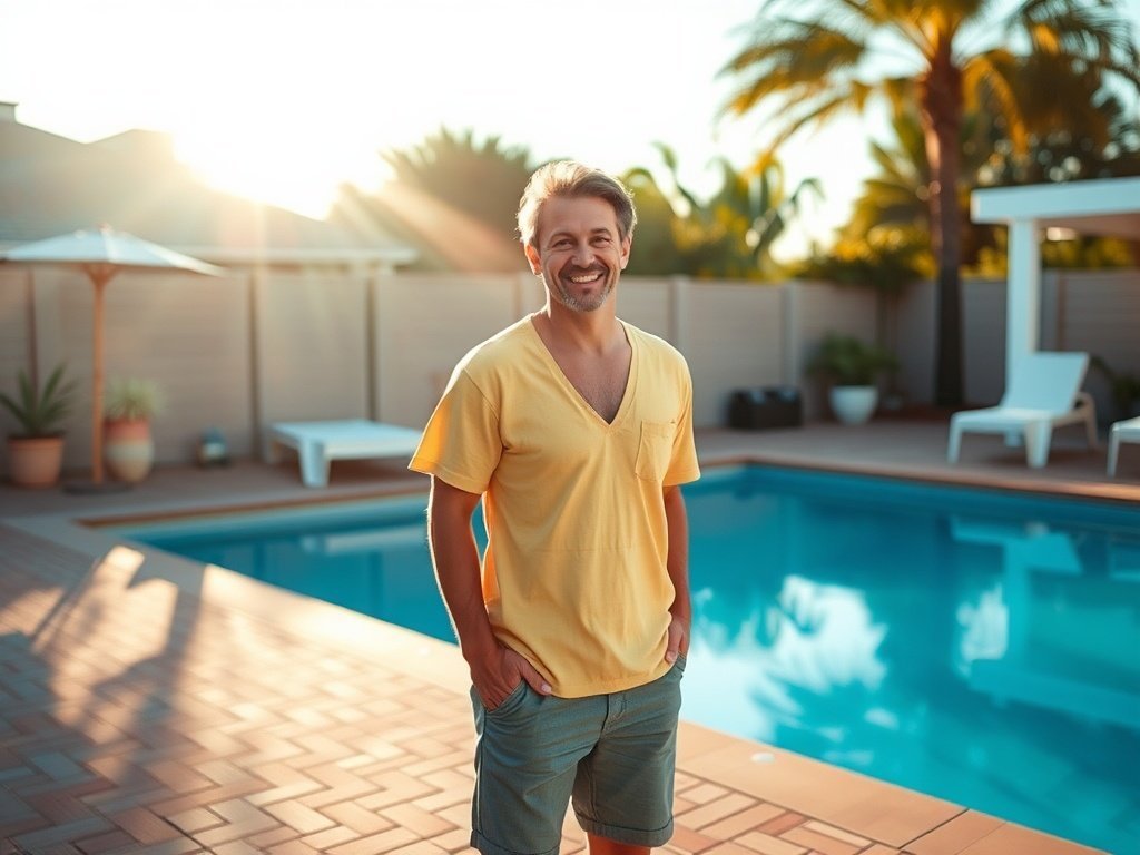 Turn 9 Square Feet of Plain Poolside Concrete Into a Resort-Like Escape With Interlocking Tiles You Can Install in a Weekend