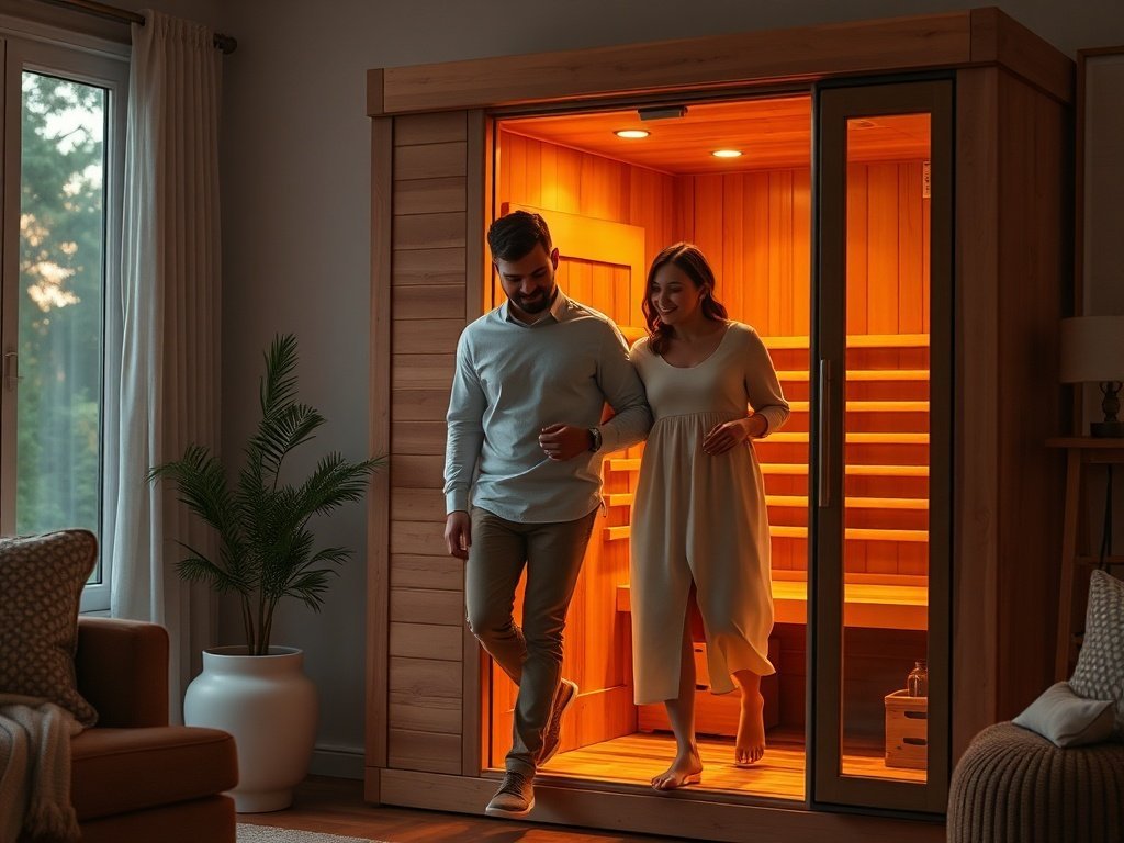 KUNSANA 2-Person Infrared Sauna Review: A Home Recovery Ritual for Two, with Low-EMF Heat, Bluetooth, and Mahogany Design