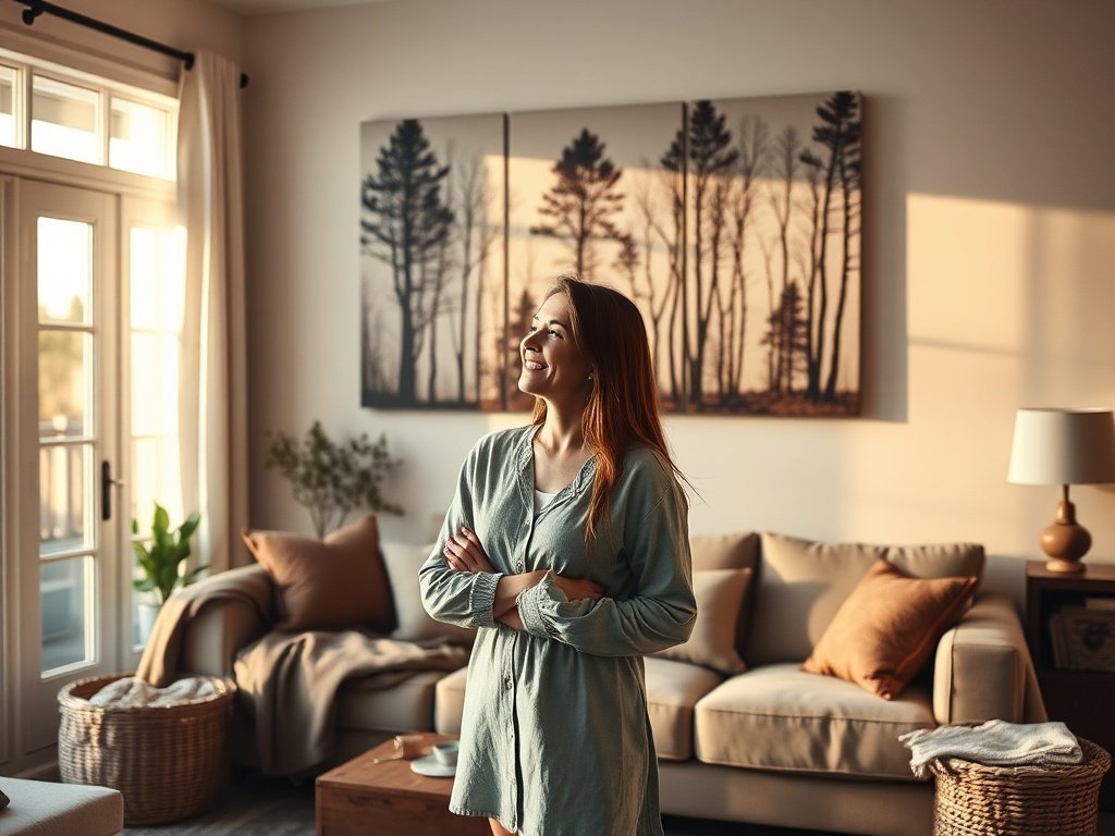 From blank wall to finished retreat: how a 3-piece oversized forest canvas changes a room in minutes