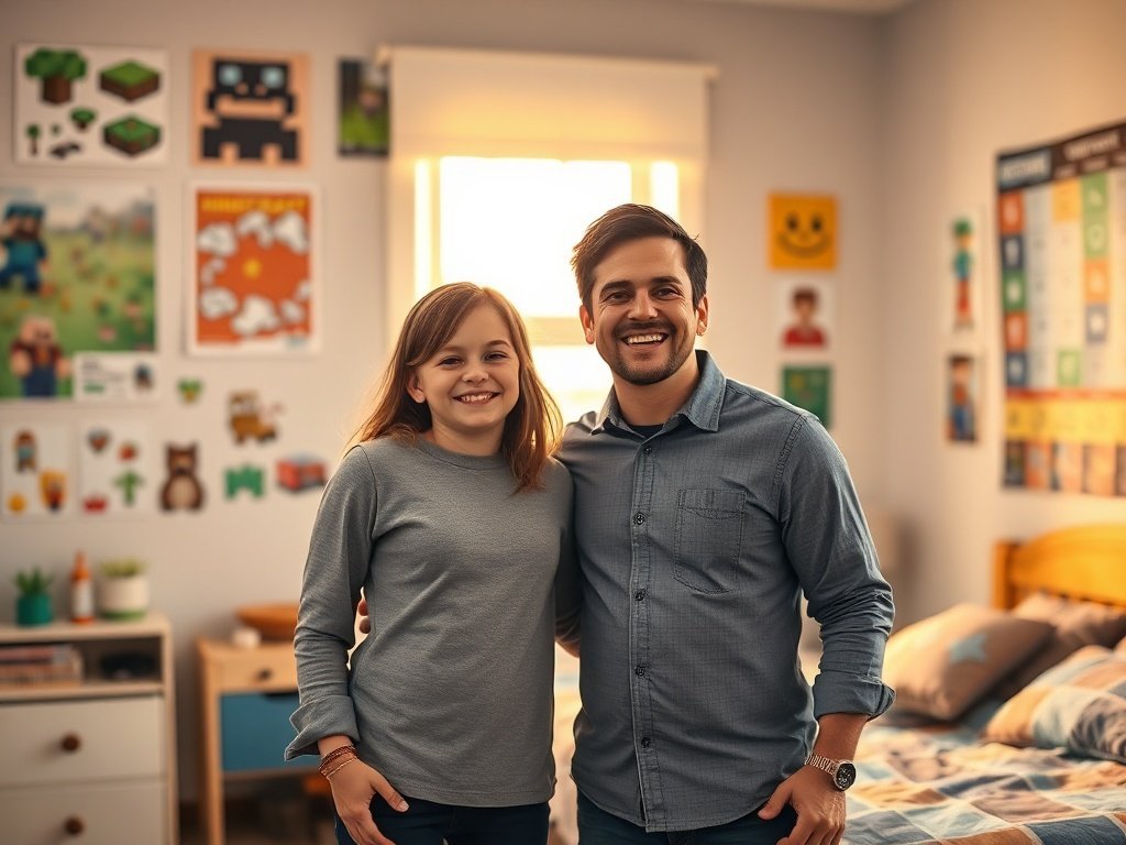 Turn a plain kids’ room into a Minecraft-inspired space in under 30 minutes