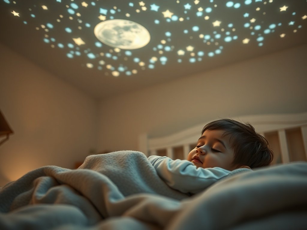 Turn a Plain Nursery Into a Calm Moonlit Escape with a $17.99 Ceiling Projector