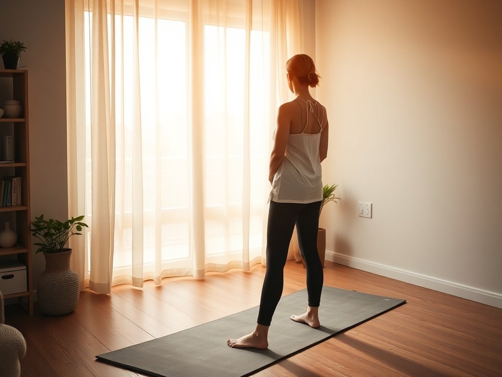 Turn a 6×4-foot corner into a real home yoga studio with one extra-wide mat
