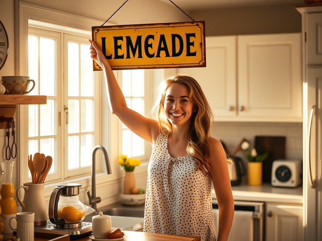 How a $9.99 Vintage Lemonade Tin Sign Can Give Your Kitchen a Finished Summer Look in Minutes