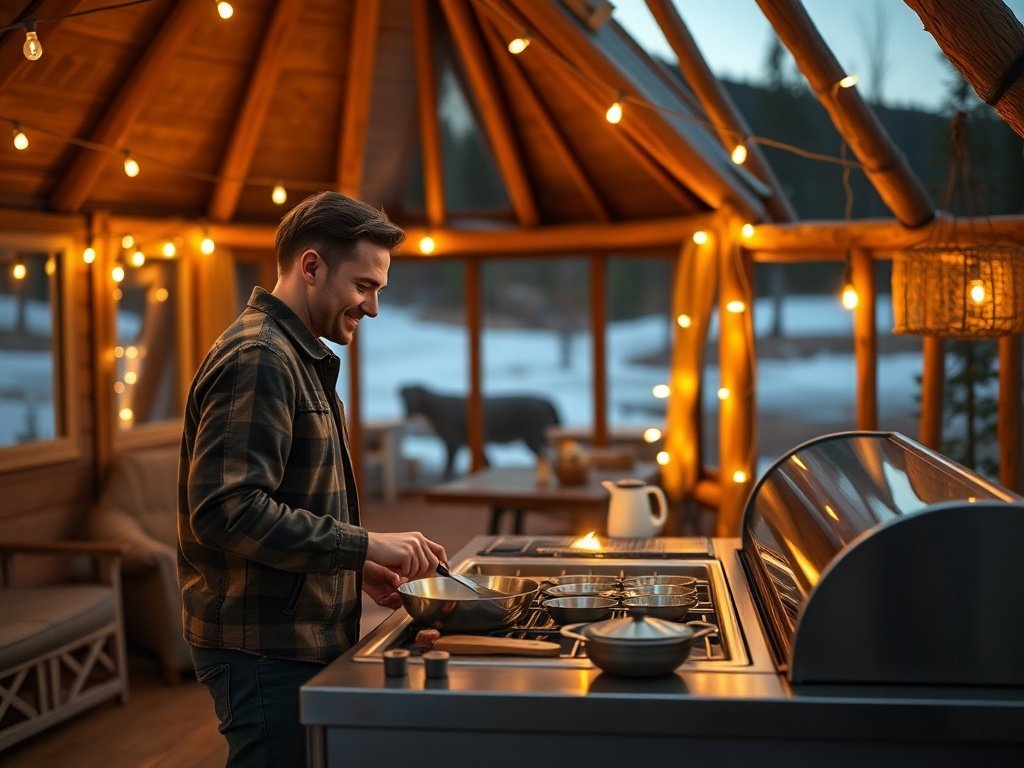 Turn a Mountain Yurt Into a Chef-Ready Gathering Space With One Modular Outdoor Kitchen Hub