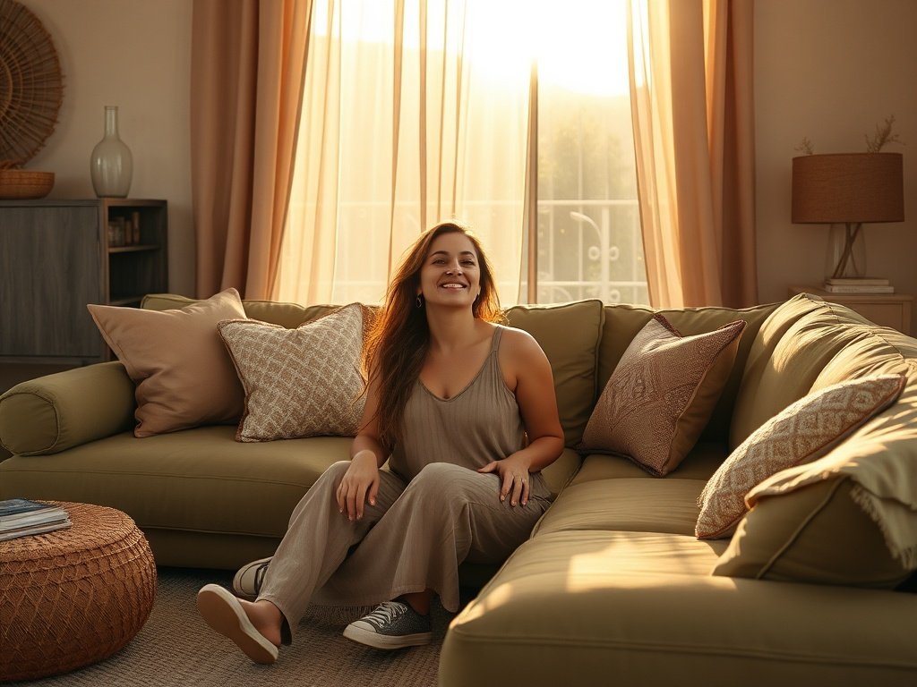 From Scattered to Styled in 1 Weekend: How a 118″ Olive Modular Sofa Can Ground a Desert-Boho Living Room