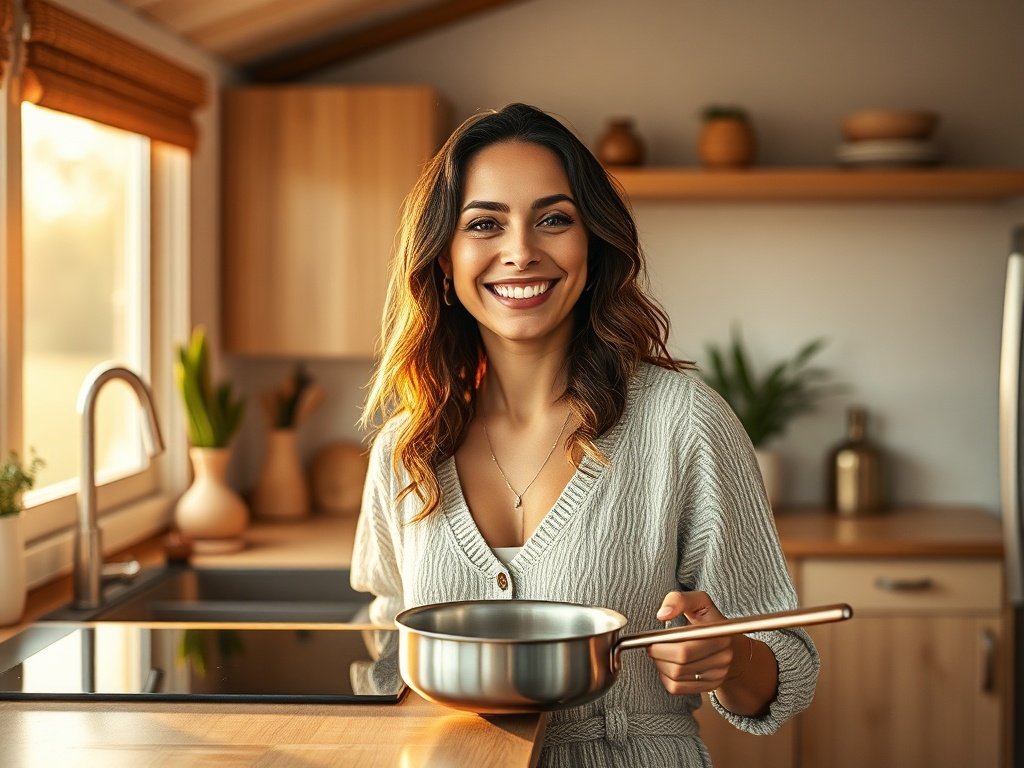 How a Tiny House Kitchen Feels Bigger in 10 Minutes With One Compact Induction Cooktop and 9-Inch Pan