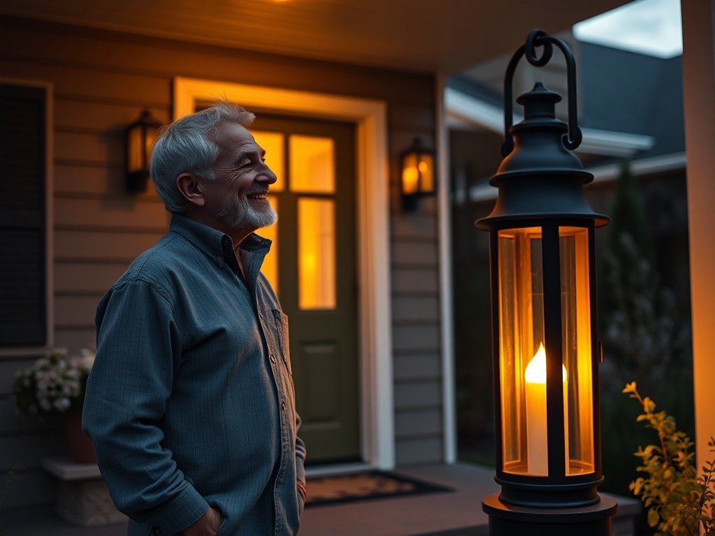 How a single 25-inch lantern can make your front entry look intentionally designed after dark