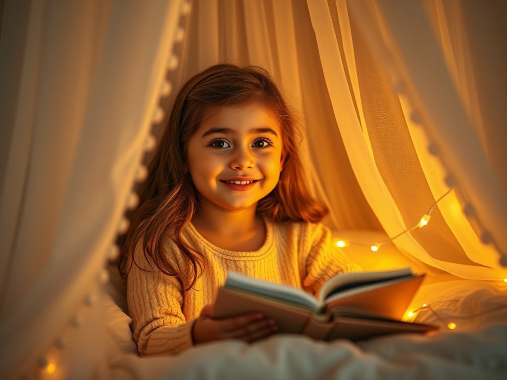 How a $21.97 ivory canopy can turn one plain bedroom corner into a cozy princess reading nook in minutes