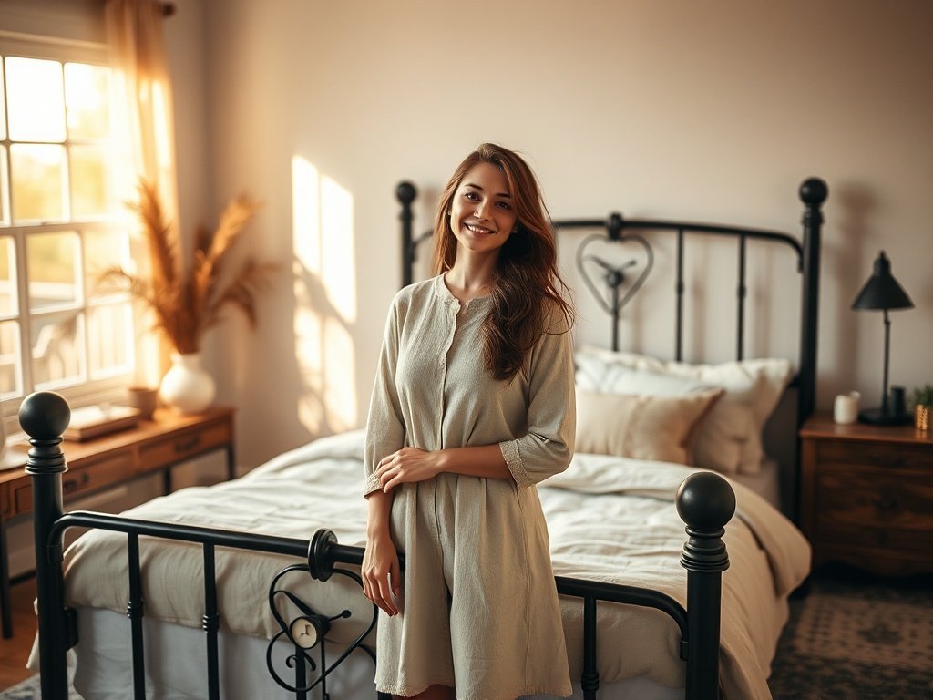 From plain bedroom to cottagecore-industrial retreat in one weekend: how a Victorian iron bed frame changes the whole room mood