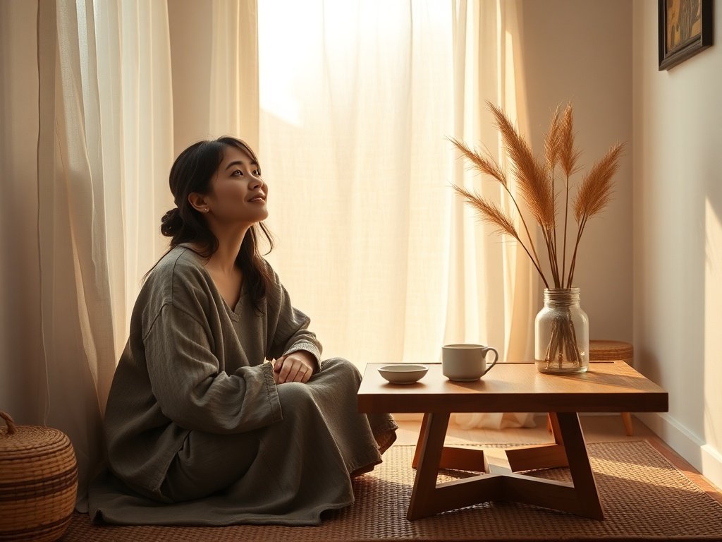 How a Japandi low table can make a tiny tea room feel 2x calmer, more open, and actually finished
