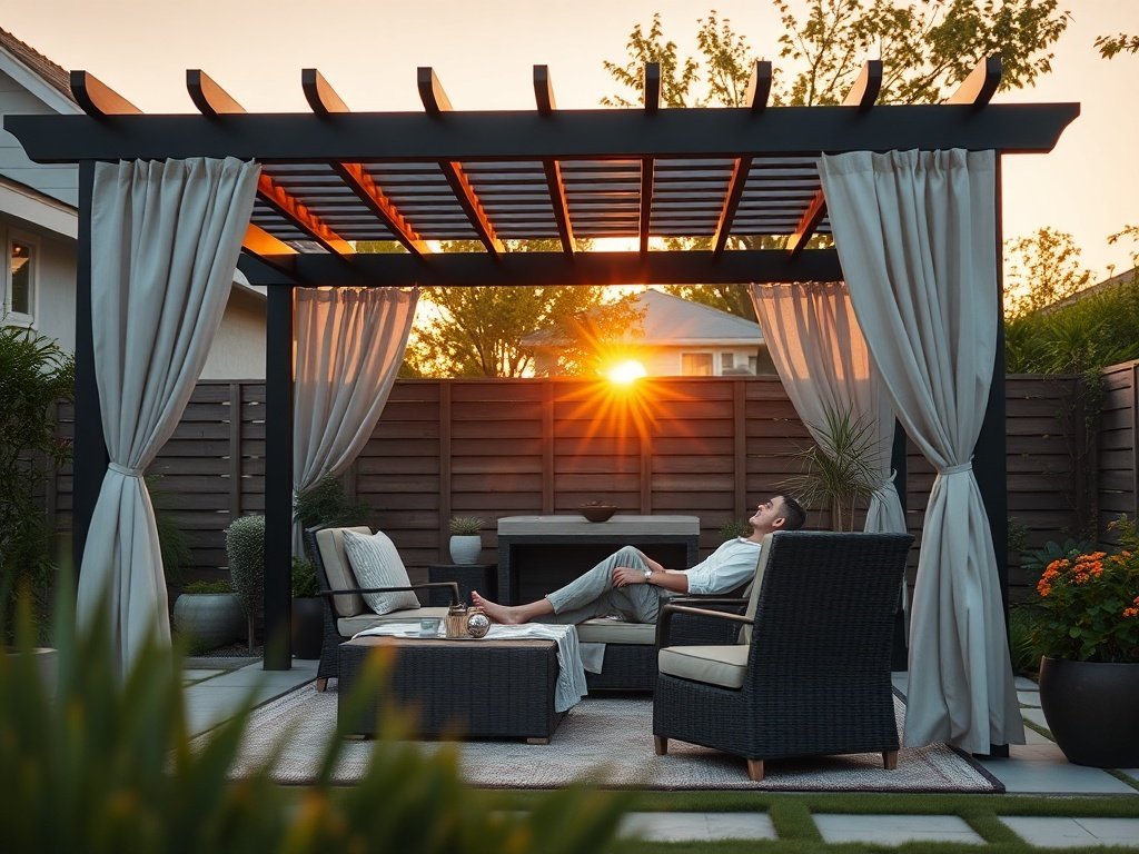 How a $1,099.99 louvered pergola can turn a plain backyard into a private outdoor retreat