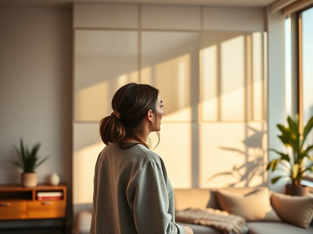 Turn one blank wall into a brighter, bigger-feeling room with 12 frameless mirror tiles
