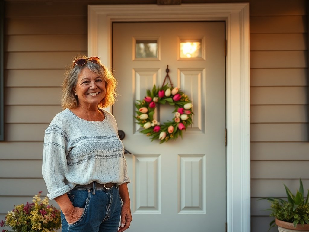 How a 24-Inch Tulip Wreath Instantly Turns a Plain Front Door into a Welcoming Summer Statement