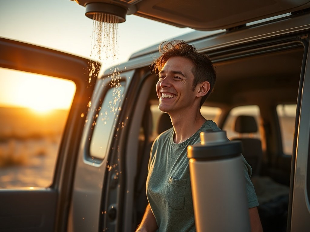 8L Pressurized Camping Shower: Rinse Off Sand, Mud, and Salt in Minutes