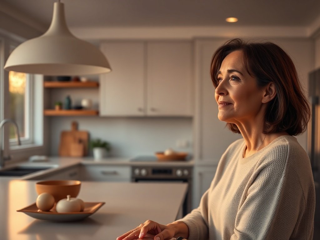 How one Japandi pendant can make a plain kitchen feel calm, finished, and magazine-worthy